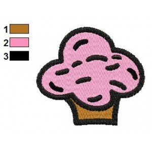 Free Cupcake 02 Embroidery Designs